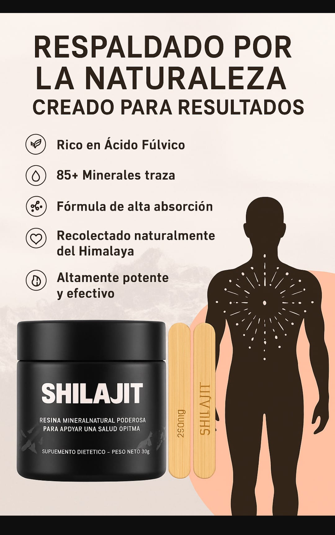 RESINA ORGANICA PURA DEL HIMALAYA SHILAJIT 100g