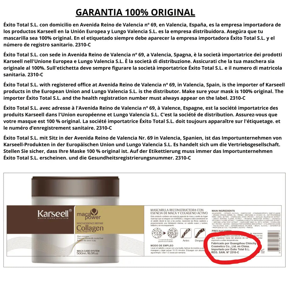 MASCARILLA CAPILAR COLAGENO KARSELL